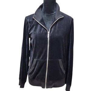 Michael Kors Black sweatshirt / Jacket with High Collar and Elastic Cuffs